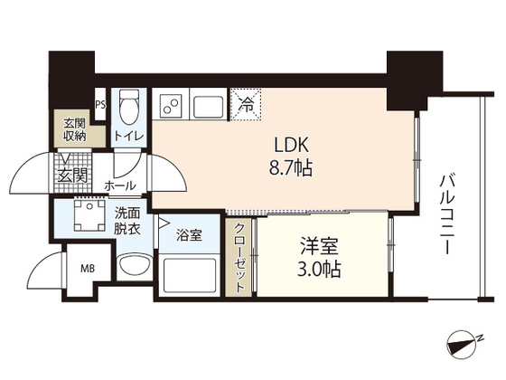 LaSante舟入本町の間取り写真
