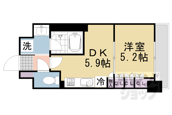 ソルレヴェンテ堀川高辻の間取り写真