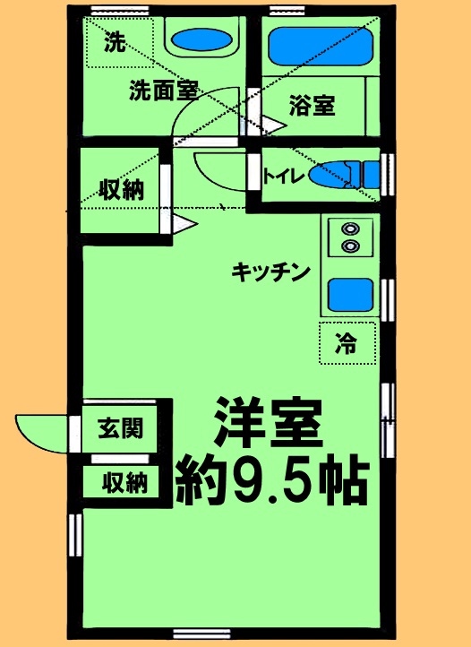 神奈川県相模原市中央区矢部３（アパート）の賃貸物件の間取り