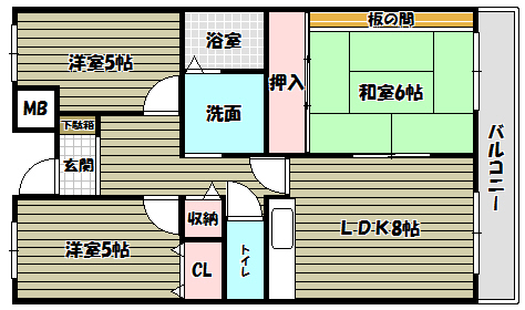 【プレスト・コート弐番館の間取り】