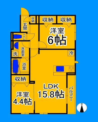 堺市堺区五月町のアパートの間取り