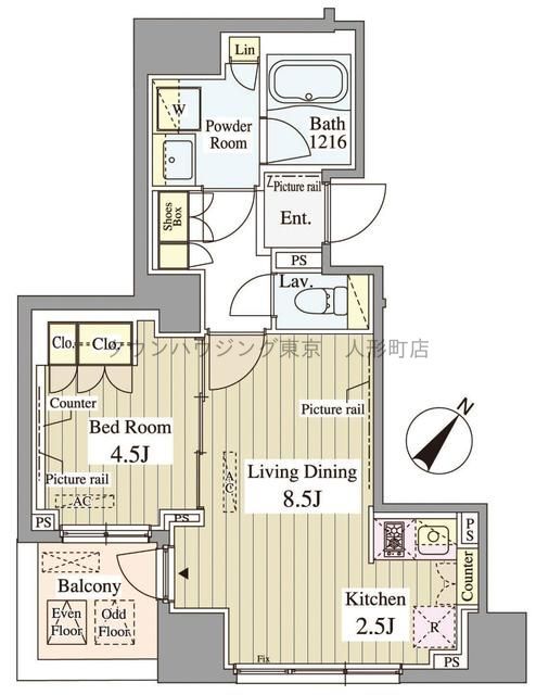 セレサ日本橋堀留町の間取り