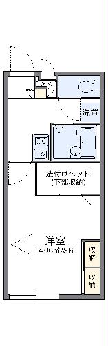 レオパレスアノーリバー住吉の間取り