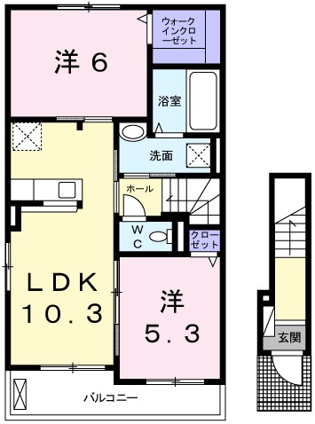 姫路市井ノ口のアパートの間取り