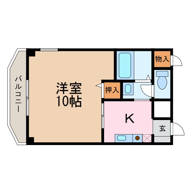 松本市中央のマンションの間取り