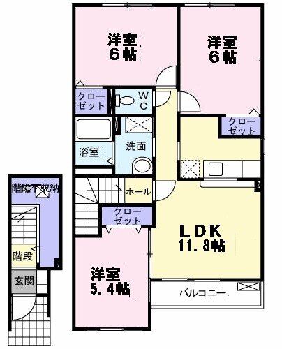 パークヒルズむらさきのＤの間取り