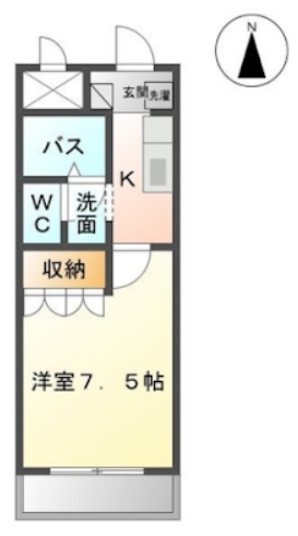 名古屋市緑区熊の前のアパートの間取り