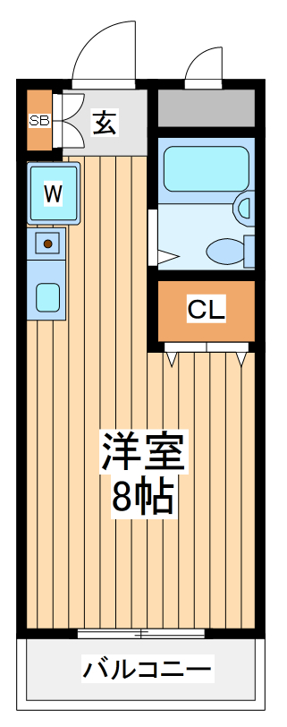 エクセレンス岸谷の間取り