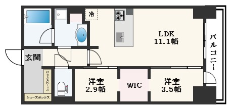 アーバネックス谷町六丁目の間取り