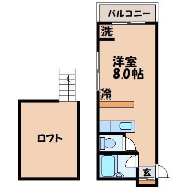 長崎大学医学部ハイツの間取り