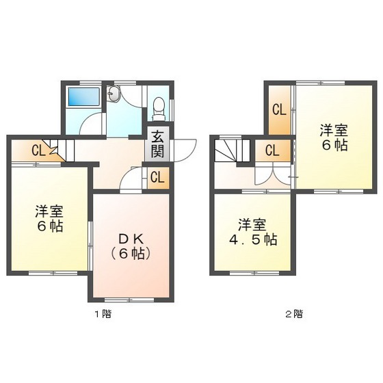 ビレッジハウス笹川３９号棟の間取り