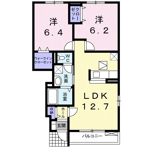 メゾン・ド・ＭＫ　Ｄの間取り