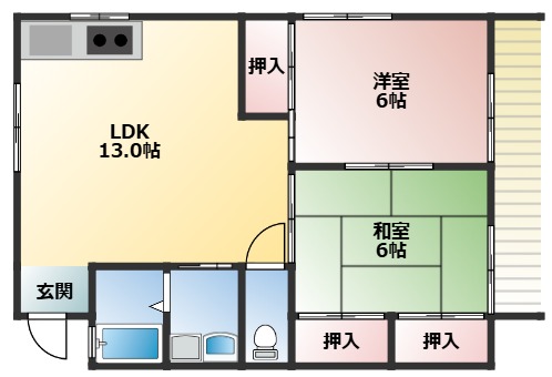 コーポ安楽の間取り