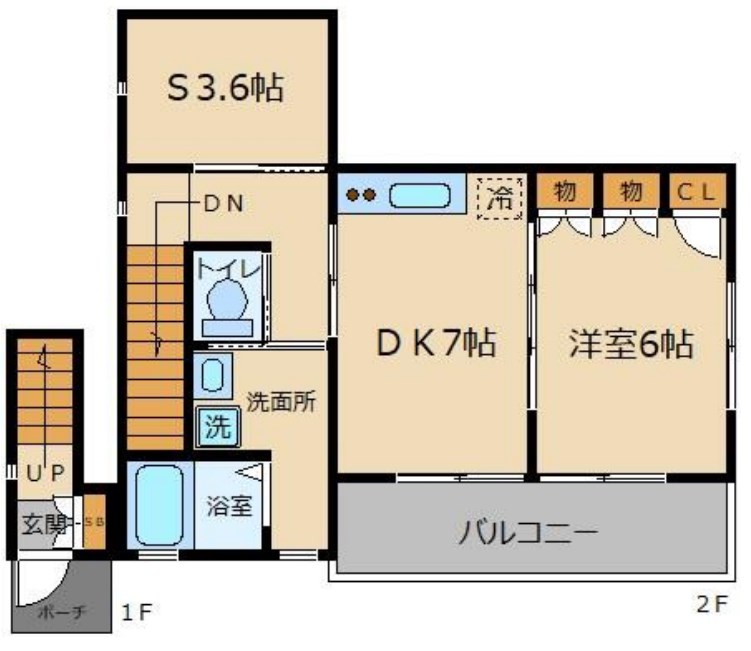 三鷹市新川のアパートの間取り