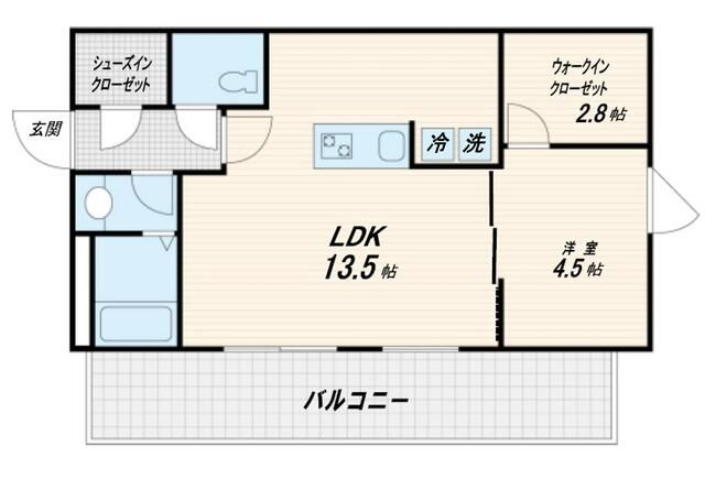 新宿区矢来町のマンションの間取り