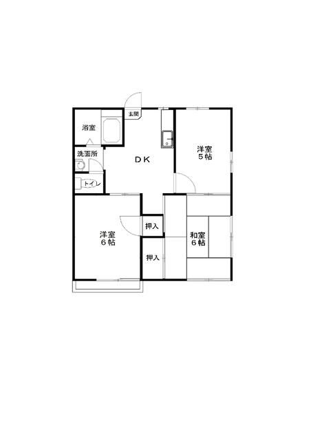 横浜市旭区白根のアパートの間取り