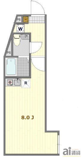 東村山市諏訪町のアパートの間取り