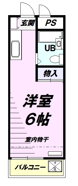 八王子市石川町のアパートの間取り