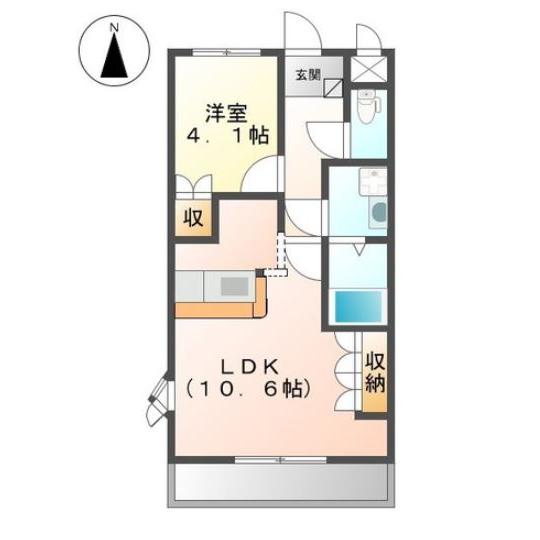 【伊予郡松前町大字南黒田のアパートの間取り】