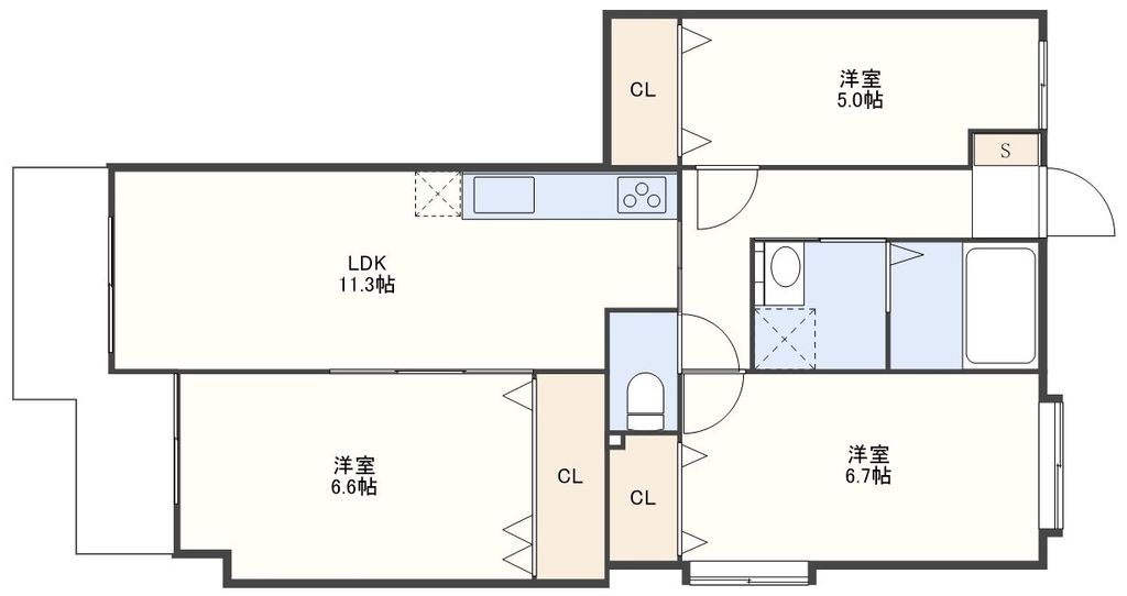 シーアンドスター赤迫の間取り