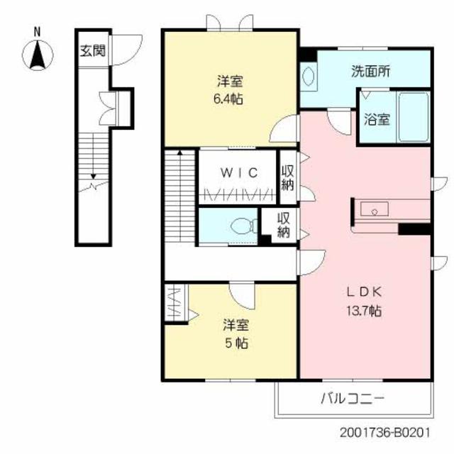 カメリアコート　Ｂ棟の間取り