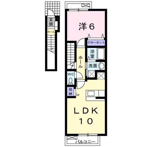 北九州市小倉北区高浜のアパートの間取り