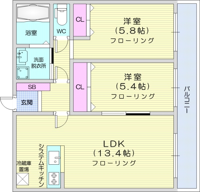 Roots 真駒内の間取り