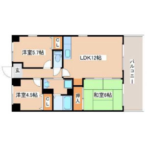 姫路市北条梅原町のマンションの間取り