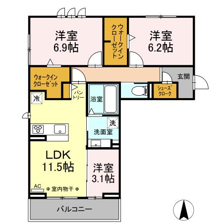 【ベル ファイブの間取り】