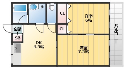 旭第1マンションの間取り