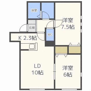 サンピラー菊水の間取り