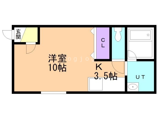 札幌市西区八軒二条西のアパートの間取り