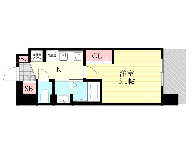 Luxe新大阪西の間取り