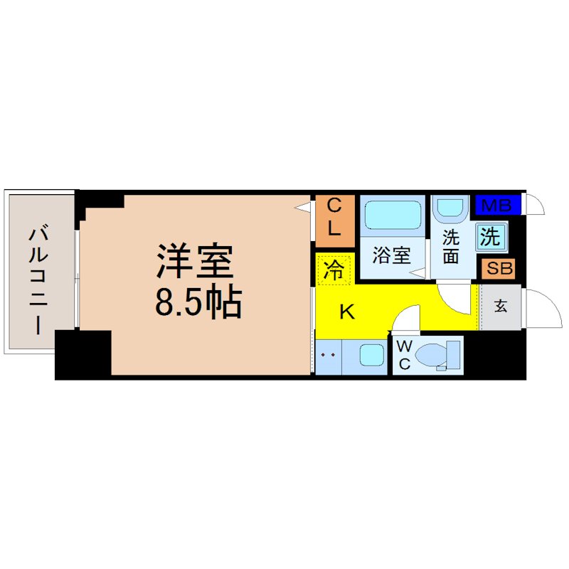 S-RESIDENCE平安通の間取り