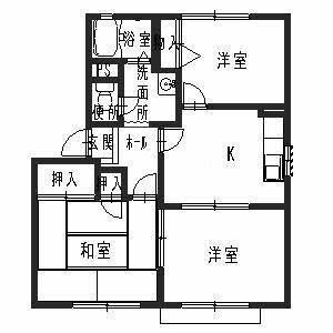 花水木　タウン　B棟の間取り