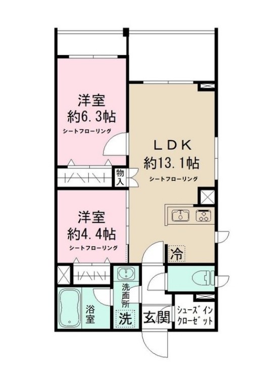 稲城市百村のマンションの間取り