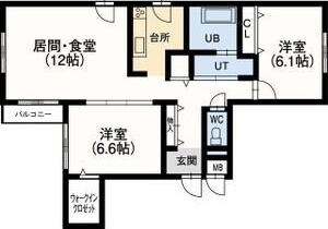 札幌市中央区北七条西のマンションの間取り