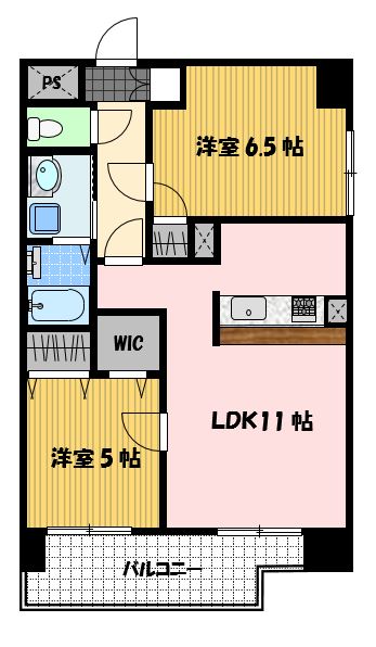 エヴァーグリーン思案橋の間取り