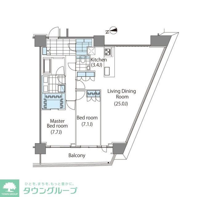 コンフォリア新宿イーストサイドタワーの間取り