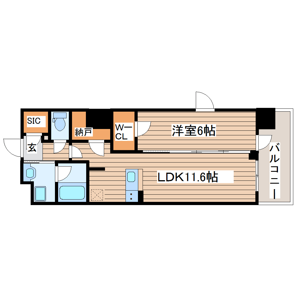 シーズンフラッツ一番町の間取り