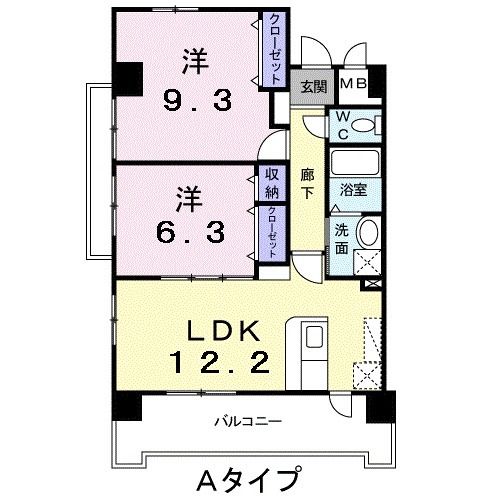 ヒルズ天神の間取り