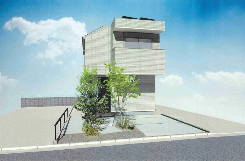 建物外観　完成が楽しみな戸建物件