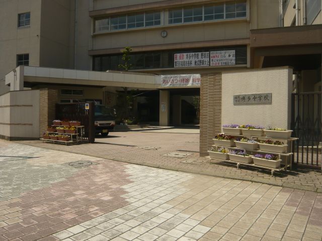 中学校　市立博多中学校（中学校）まで800m