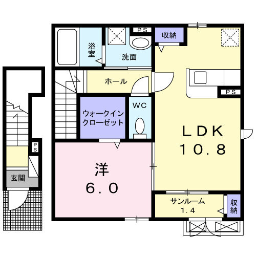 ＪＲ白新線 豊栄駅 徒歩8分 2階建 築12年の間取り写真