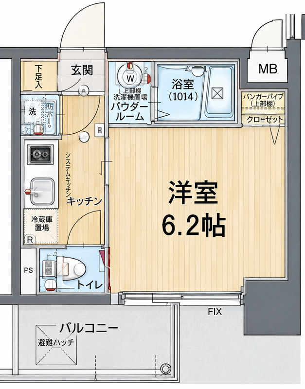 エスリード南堀江グランツの間取り写真