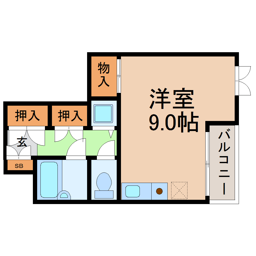 名鉄名古屋本線 山王駅 徒歩3分 4階建 築31年の間取り写真