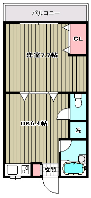 【練馬区氷川台のアパートの間取り】