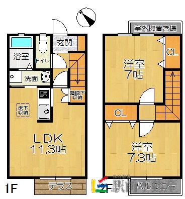 福岡市早良区野芥のアパートの間取り