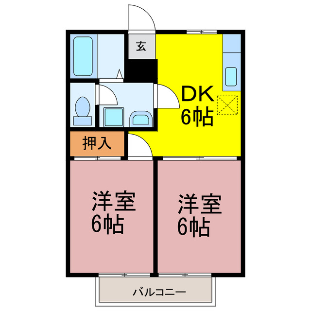 小森谷ハイツＰａｒｔ２の間取り