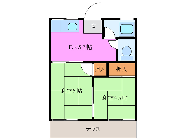 コーポ一本松の間取り